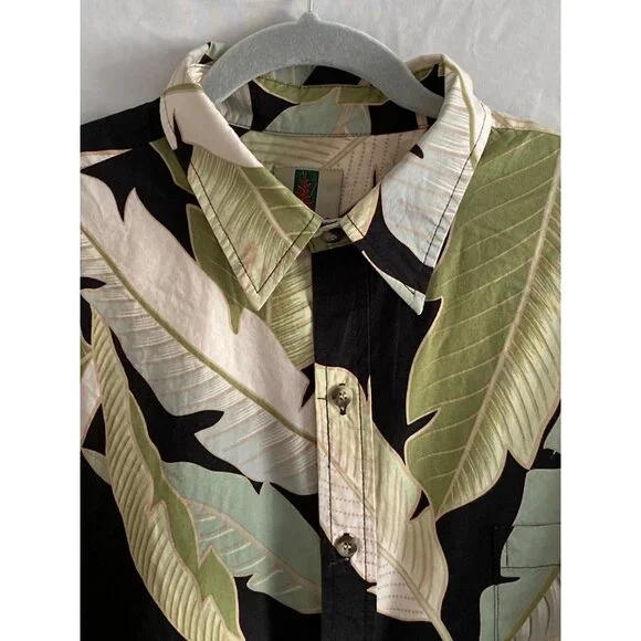 VTG Tori Richard Honolulu Hawaii Shirt Button Down Tropical Palm Leaf  Pocket Me - Picture 2 of 7